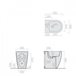 BIDET DREAM DA 52cm SCHEDA TEC.